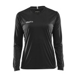 Craft Sport-Langarmshirt (Trikot) Squad Solid - hohe Elastizität, ergonomisches Design - schwarz Damen